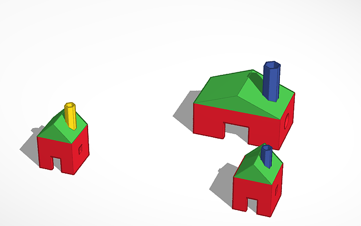Tinkering R Chimney 3D design Copy of Chimney house - Training - Tinkercad