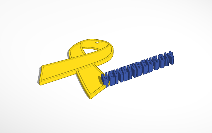 3D design Copy of Copy of Cancer Ribbon | Tinkercad