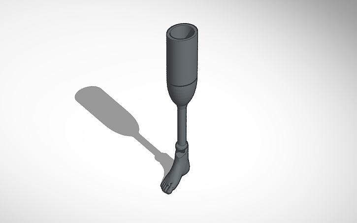3D design protesis pierna - Tinkercad
