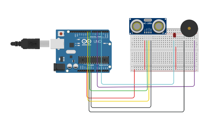 Circuit design Thief Detector | Tinkercad