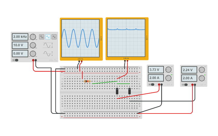 Circuit design PEMBATAS TEGANGAN - Tinkercad