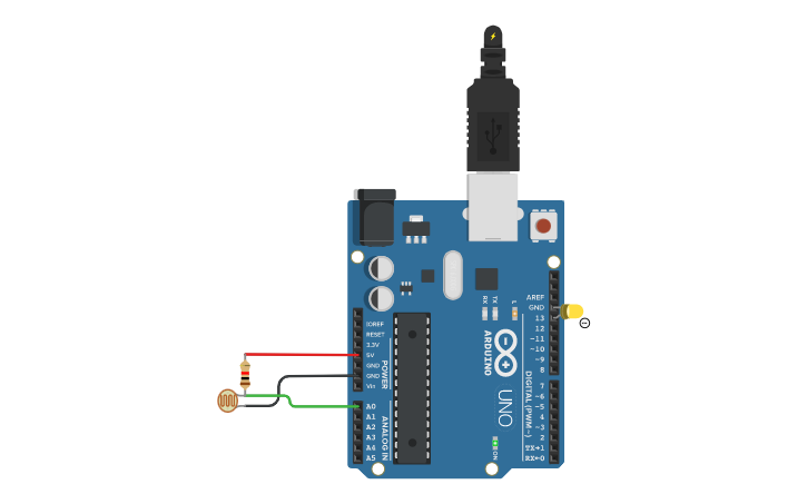 Circuit design Night Street Light - Tinkercad