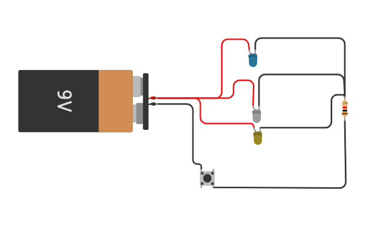 Circuit design Encendiendo 3 Leds | Tinkercad