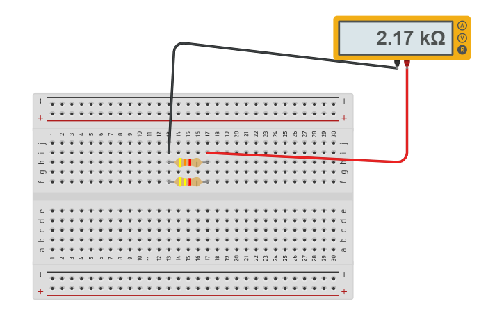 Circuit design resistors are in parallel | Tinkercad