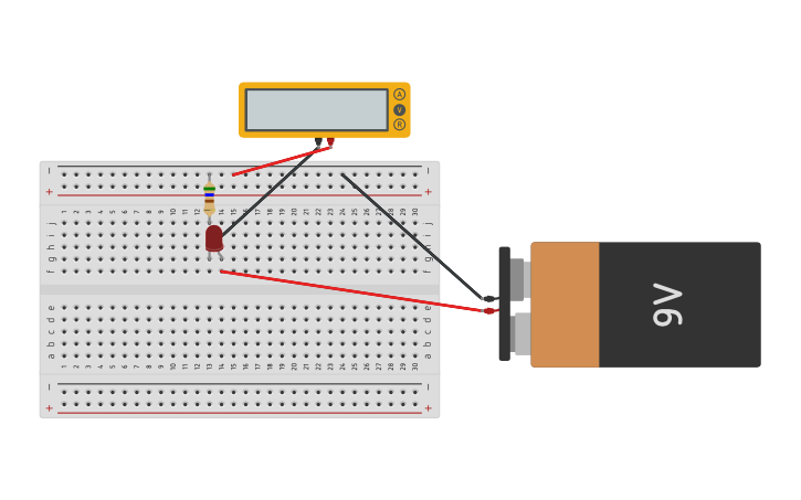 9 Volt Plus Led Tinkercad