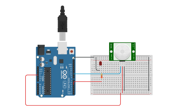 Circuit design Hernandez_PIR motion sensor | Tinkercad