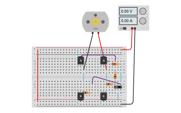 Circuit Design Puente H Bjt Tinkercad 6770