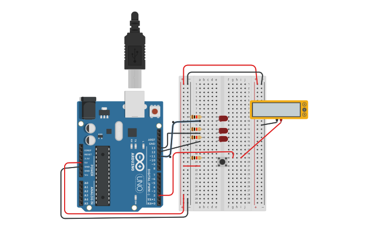 Circuit design First Arduino Circuit - Tinkercad