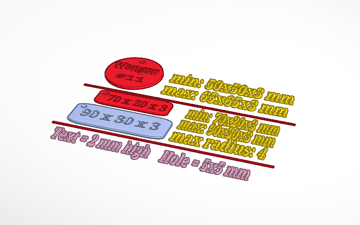 3D design Dimensions - Tinkercad