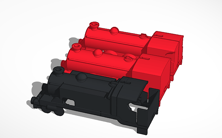 3D design alled greedy, 98462, and 87546 trackmaster shells - Tinkercad