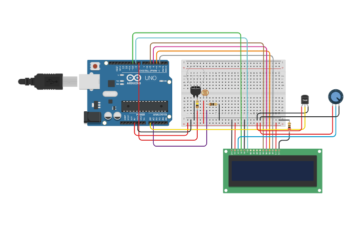 Circuit design Light Sensor - Tinkercad