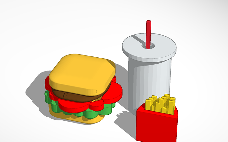 3D design Hamburger | Tinkercad