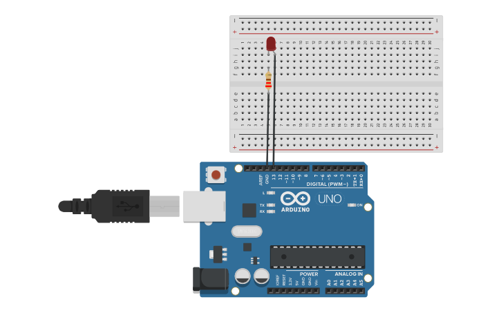 Circuit design Arduino board - Tinkercad