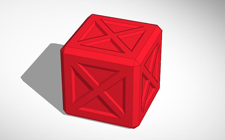 3D design Reinforced Crate Token - Tinkercad