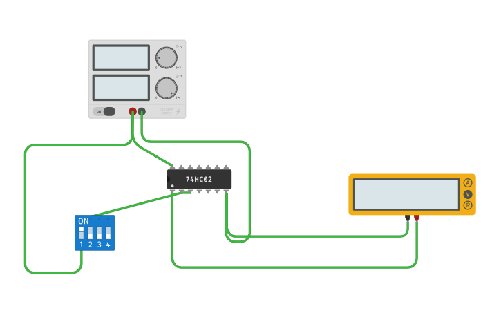 Circuit design Inverter using NOR Gate - Tinkercad