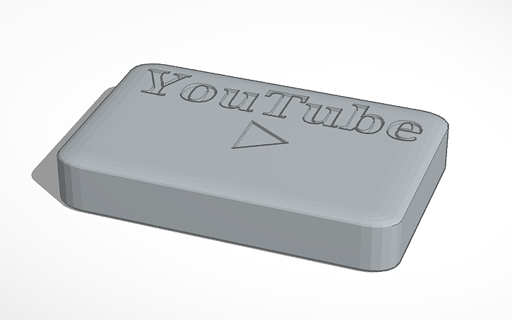 3D design YouTube Play Button | Tinkercad