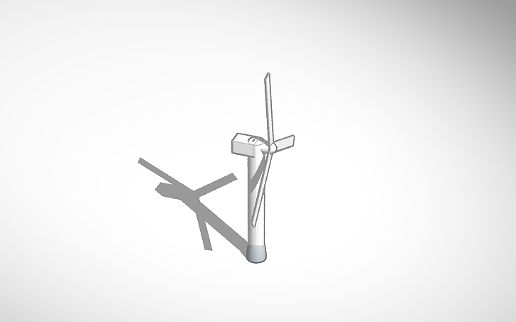 3D design wind turbine - Tinkercad