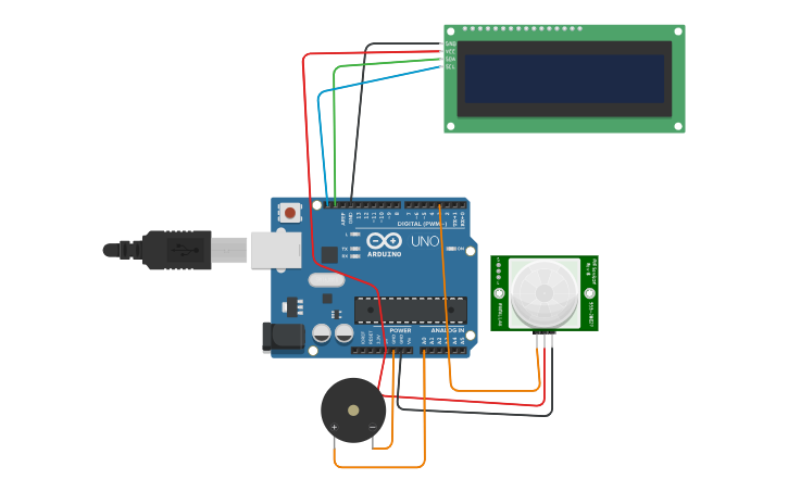 Circuit design laser security system - Tinkercad