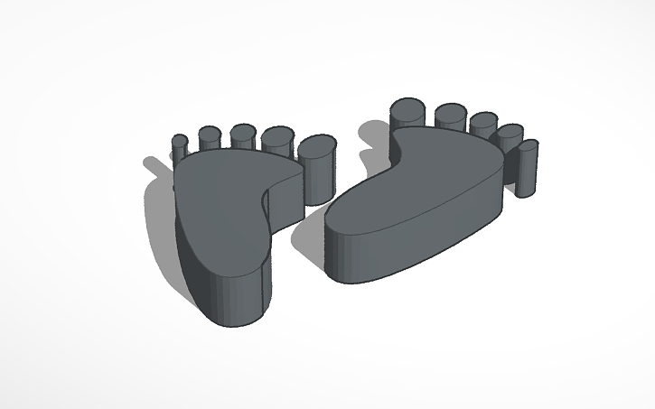 3D design Huellas de pies - Tinkercad