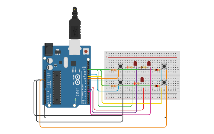 Circuit design LED Flashlight - Tinkercad