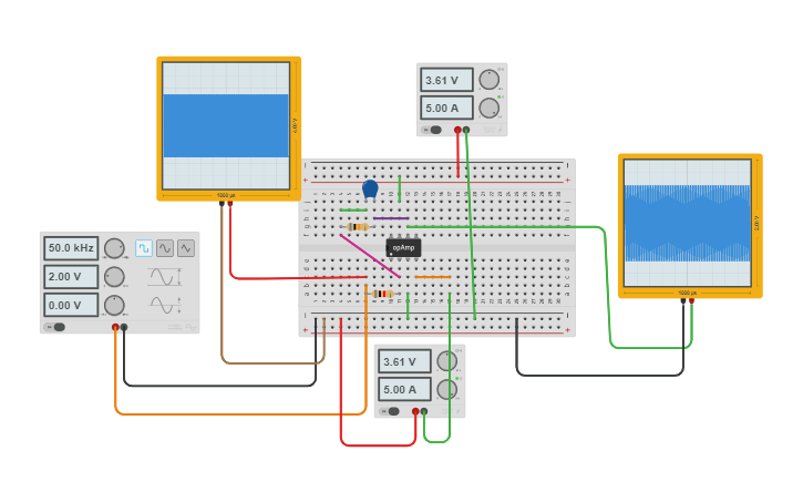 Circuit design Integrator - Tinkercad