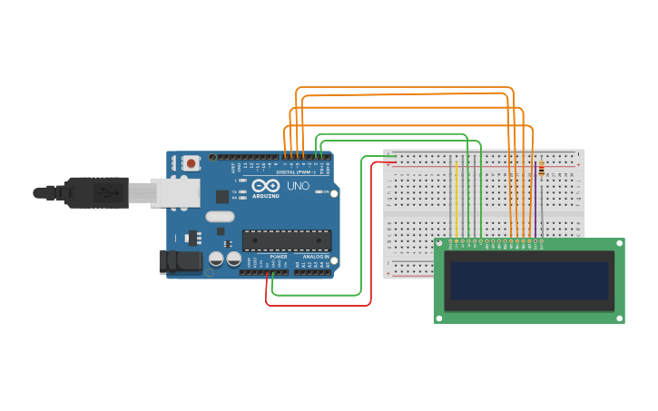 Circuit design lcd class activity - Tinkercad