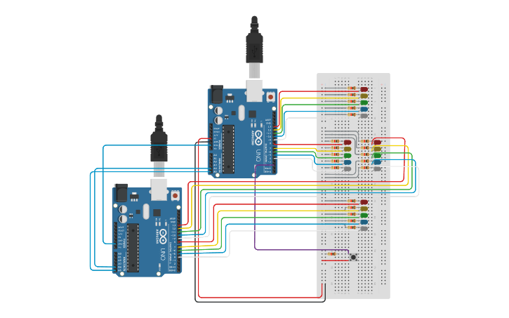 Circuit design 4 ways using Master and Slave - Tinkercad