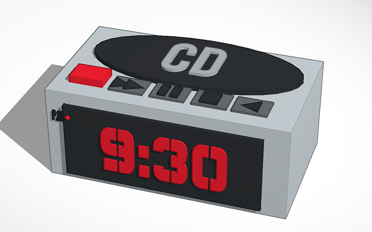 3D design Clock (Digital) - Tinkercad