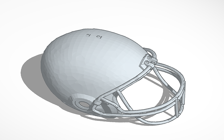 3D design Football Helmet - Tinkercad