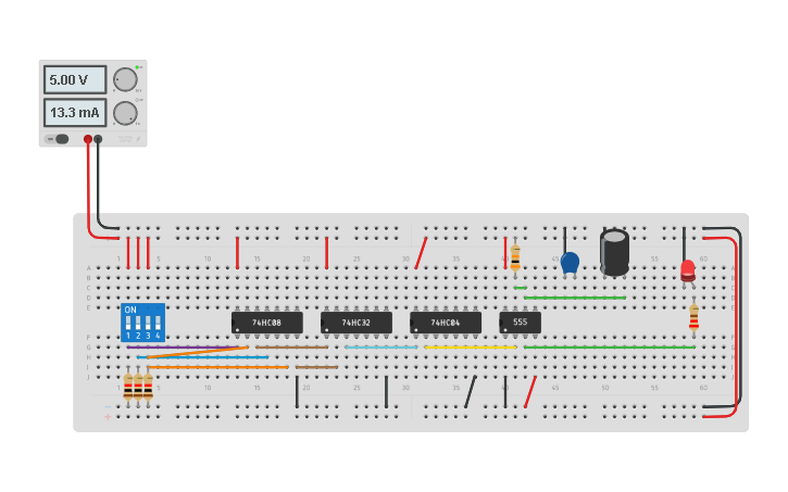Circuit design practica n17 | Tinkercad