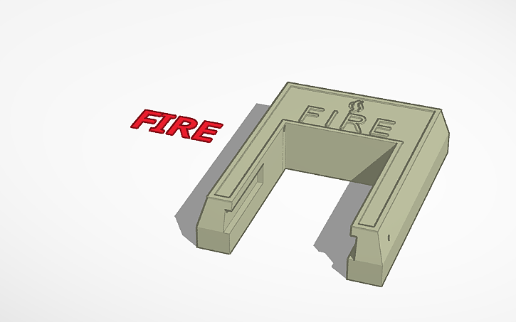3D design Fire Alarm Light Switch (modified) - Tinkercad