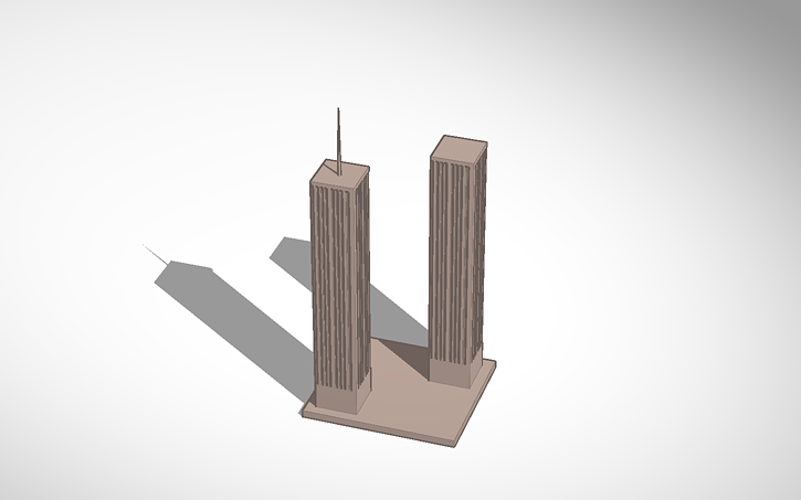 3D design Twin Towers Tinkercad