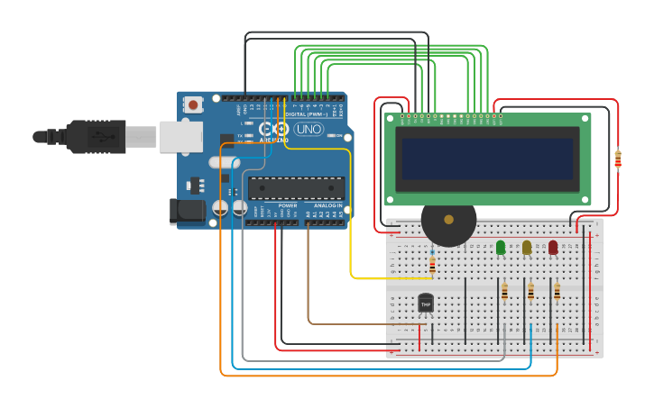 Circuit design Sensor Suhu TMP36 - Tinkercad