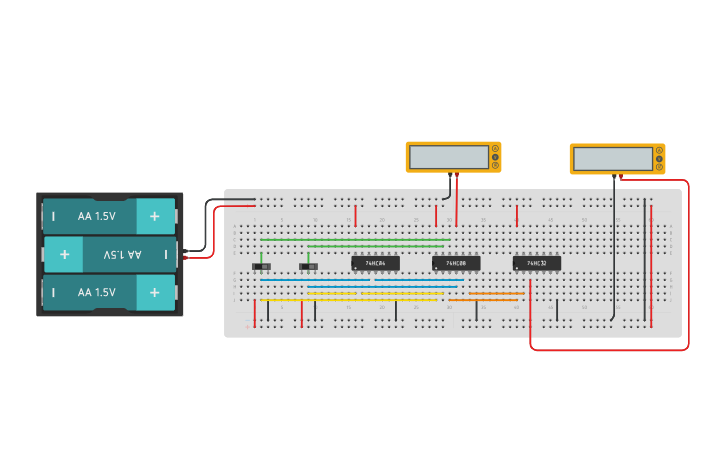 Circuit design B420042_Half Adder using Standard Logic Gates | Tinkercad