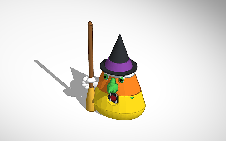 3d Design Candy Corn Witch Tinkercad