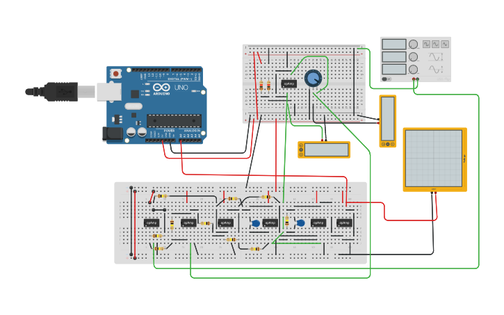 Circuit design Instrumentation Amplifier - Tinkercad