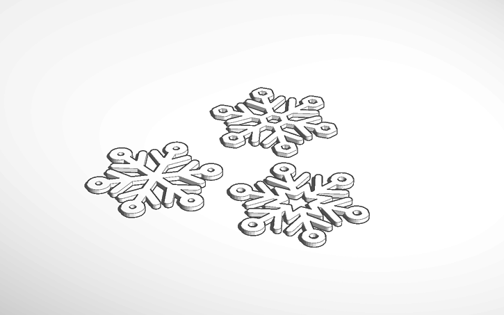 3D design Snowflakes - Tinkercad