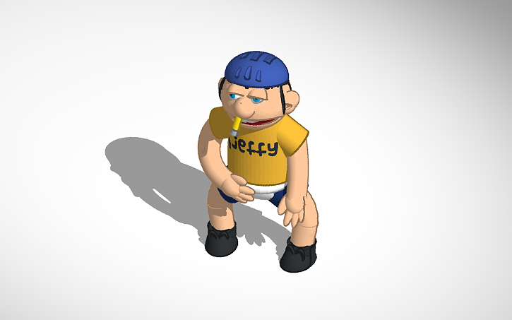 3d design jeffy jeffy from supermariologan tinkercad
