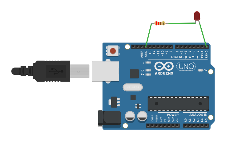 Circuit design Arduino board - Tinkercad
