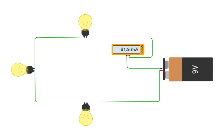 Circuit design medir intensidad de un circuito - Tinkercad