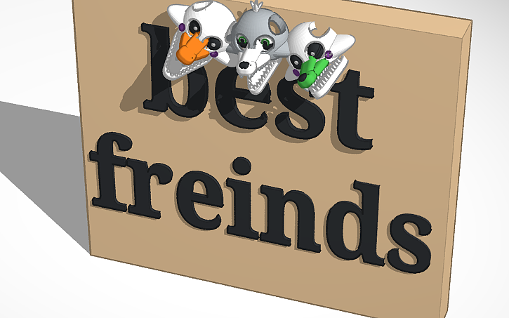 3D design fnaf wall of best freinds - Tinkercad