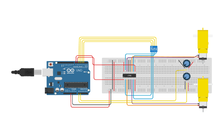 Circuit design Control Motor Using Arduino and LabView - Tinkercad