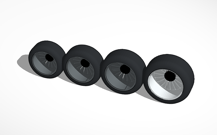 3D design Custom rims - Tinkercad