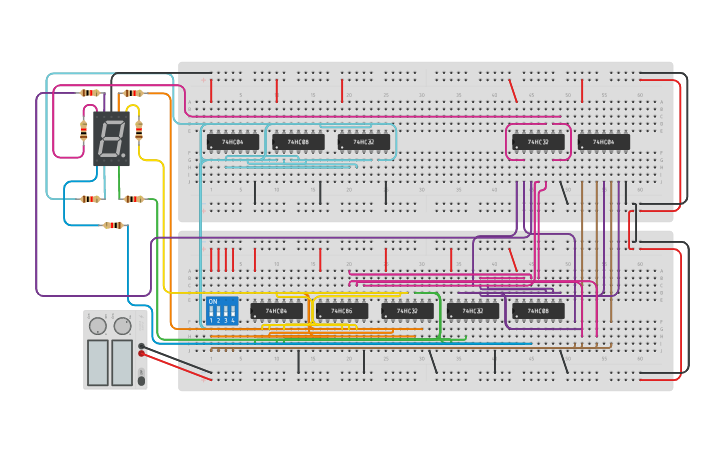 Circuit Design 4 Bit Seven Segment Display Tinkercad 0424