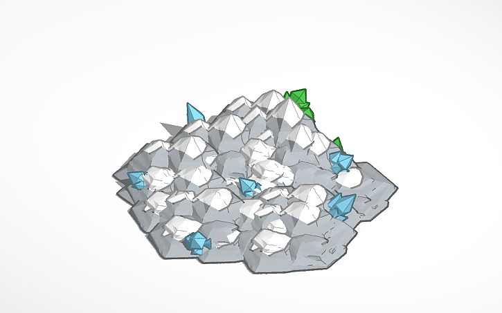 3D design Rocks and Crystals - Tinkercad