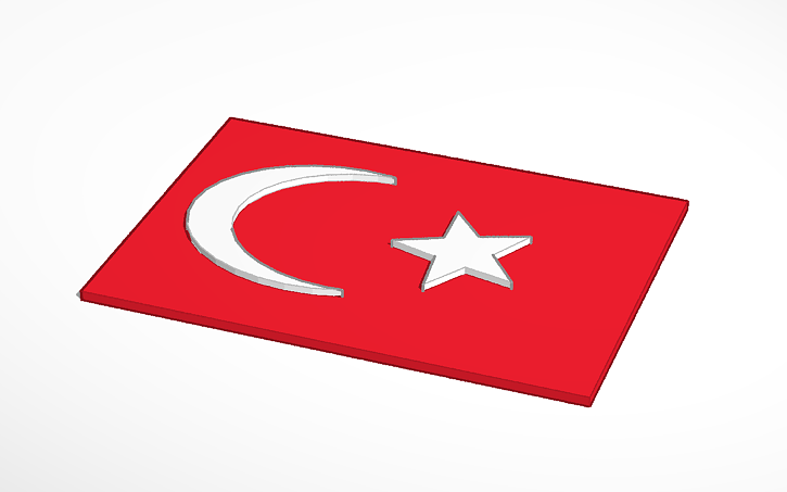 Turk Bayragi Tinkercad