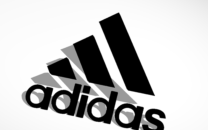 3D design Adidas Logo - Tinkercad