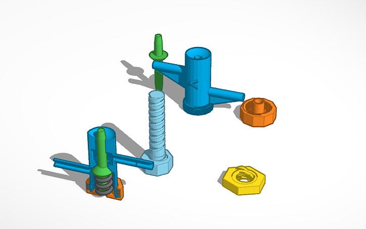 3D design air valve (now with pla spring maker) - Tinkercad