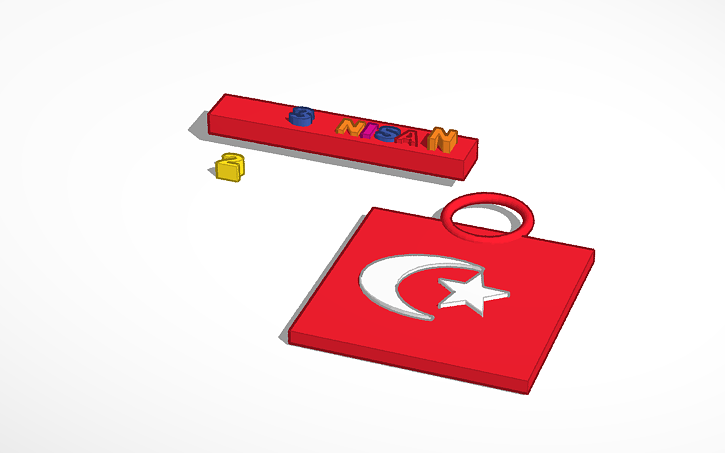 Turk Bayragi Tinkercad