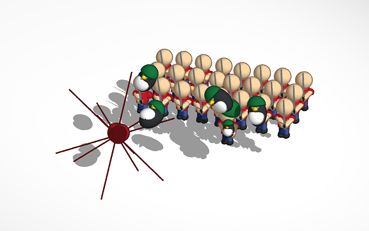 Exploding Pungin 3D design Exploding penguin army | Tinkercad